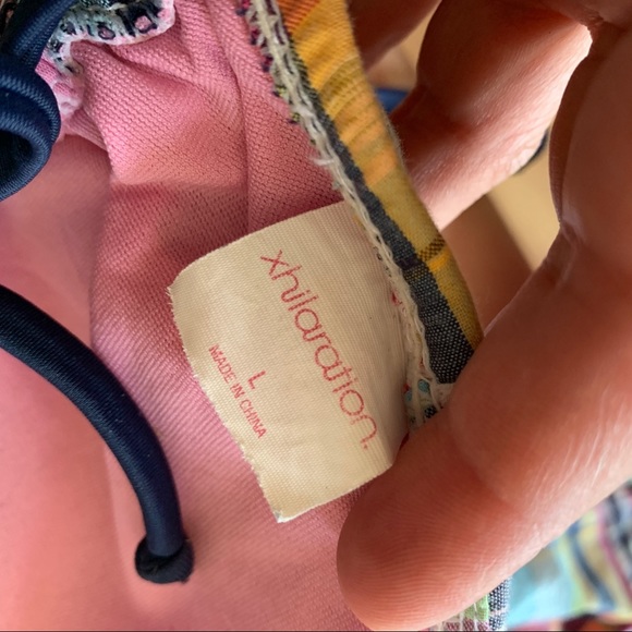 💙Pink & Blue Plaid String Bikini Size Large - Picture 4 of 4